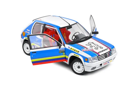 1/18 (Solido) PEUGEOT 205 RALLYE 1,9L – SCHWAB COLLECTION – 1990 (Mavi-Beyaz)