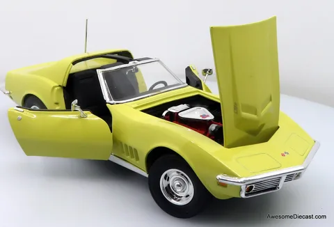 1/18 (American muscle) 1968 CHEVROLET CORVETTE COUPE (Sarı)