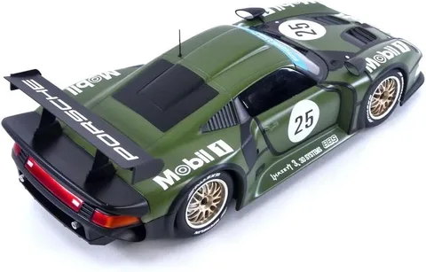 1/18 (Werk83) PORSCHE 911 GT1 24H LEMANS 1996 PRE-QUALİFYİNG WOLLEK, BOUTSEN,STUCK (Mat Yeşil)