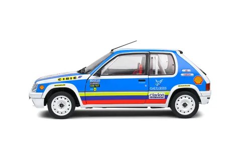 1/18 (Solido) PEUGEOT 205 RALLYE 1,9L – SCHWAB COLLECTION – 1990 (Mavi-Beyaz)