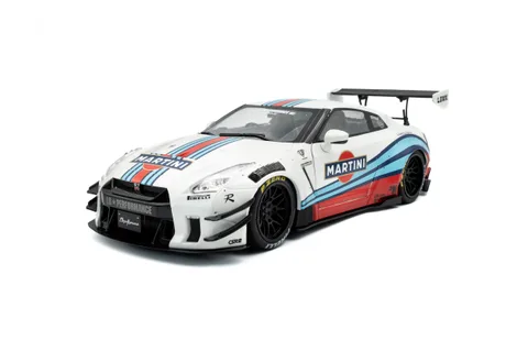 1/18 (Solido) NISSAN GT-R (R35) WITH LBWK BODY KIT TYPE 2.0 M 2024 (Martini Beyazı Yeşil Şeritli)