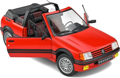 1/18 (Solido) PEUGEOT 205 CTI MK1 ROUGE 1989 (Vallelunga Kırmızısı)