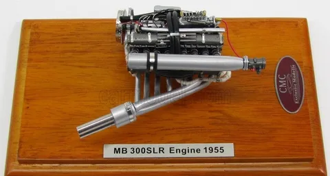 1/18 (Cmc) MERCEDES-BENZ 300SLR Motor-Aggregat 1955 (Gümüş, Çelik, Alüminyum ve Siyah