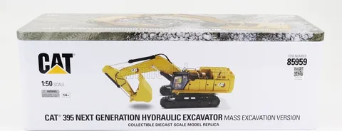 1/50 (Diecast masters) CATERPILLAR 395 YENİ LOGO METAL PALETLİ EKSKAVATÖR