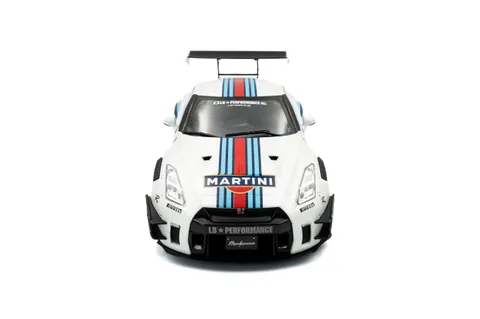 1/18 (Solido) NISSAN GT-R (R35) WITH LBWK BODY KIT TYPE 2.0 M 2024 (Martini Beyazı Yeşil Şeritli)