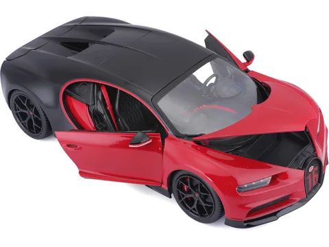 1/18 (Burago) BUGATTİ CHIRON SPORT (Kırmızı ve siyah)