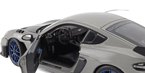 1/18 (Norev) PORSCHE CAYMAN GT4 RS 2023 WEISSACH PACKAGE (Opak açık gri)
