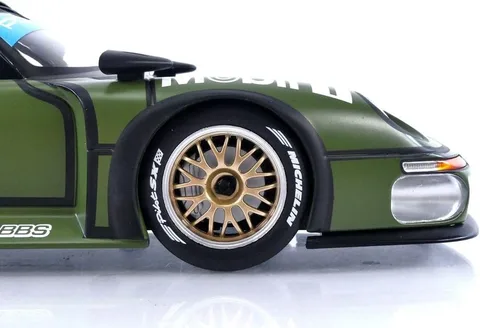 1/18 (Werk83) PORSCHE 911 GT1 24H LEMANS 1996 PRE-QUALİFYİNG WOLLEK, BOUTSEN,STUCK (Mat Yeşil)