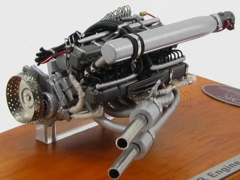 1/18 (Cmc) MERCEDES-BENZ 300SLR Motor-Aggregat 1955 (Gümüş, Çelik, Alüminyum ve Siyah