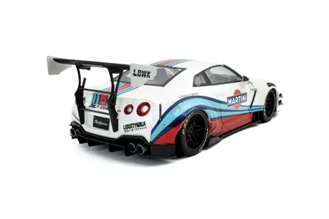 1/18 (Solido) NISSAN GT-R (R35) WITH LBWK BODY KIT TYPE 2.0 M 2024 (Martini Beyazı Yeşil Şeritli)