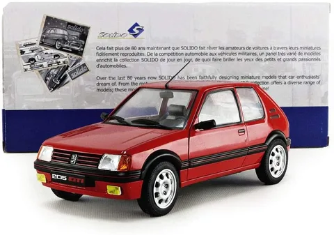 1/18 (Solido) PEUGEOT 205 GTI MK1 1998 (Kırmızı)