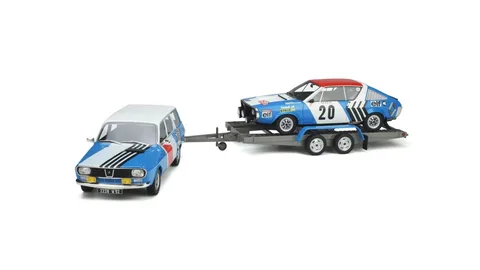1/18 (Otto models) RENAULT 17 RALLİ TAKIMI MONTE-CARLO 1975 (Mavi ve Sarı / Yarış Grafikli)