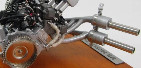 1/18 (Cmc) MERCEDES-BENZ 300SLR Motor-Aggregat 1955 (Gümüş, Çelik, Alüminyum ve Siyah