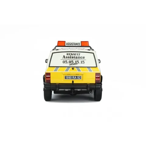 1/18 (Otto models) JEEP CHEROKEE RENAULT ASSISTANCE 1995 (RESİNE MODEL) (Beyaz-Sarı)