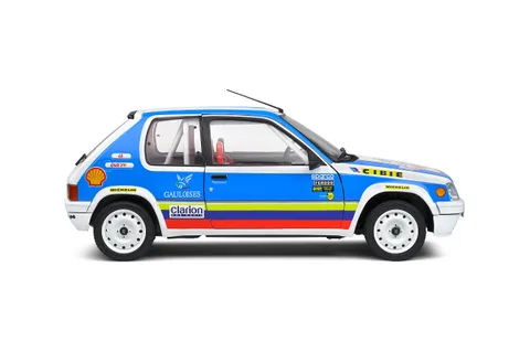 1/18 (Solido) PEUGEOT 205 RALLYE 1,9L – SCHWAB COLLECTION – 1990 (Mavi-Beyaz)