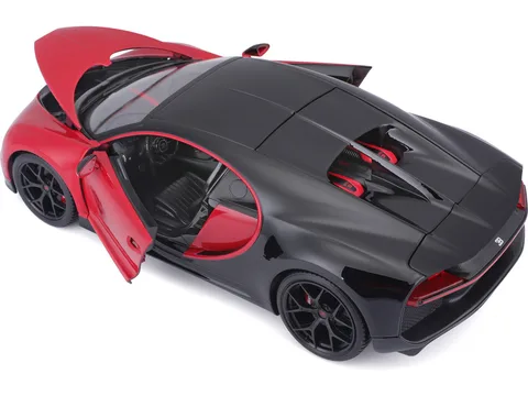 1/18 (Burago) BUGATTİ CHIRON SPORT (Kırmızı ve siyah)