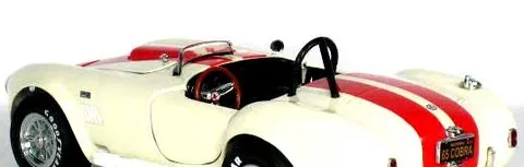 1/18 (Ertl) 1965 SHELBY COBRA 427 S/C (Beyaz ve Kırmızı)
