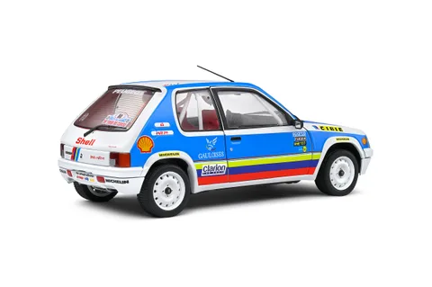 1/18 (Solido) PEUGEOT 205 RALLYE 1,9L – SCHWAB COLLECTION – 1990 (Mavi-Beyaz)