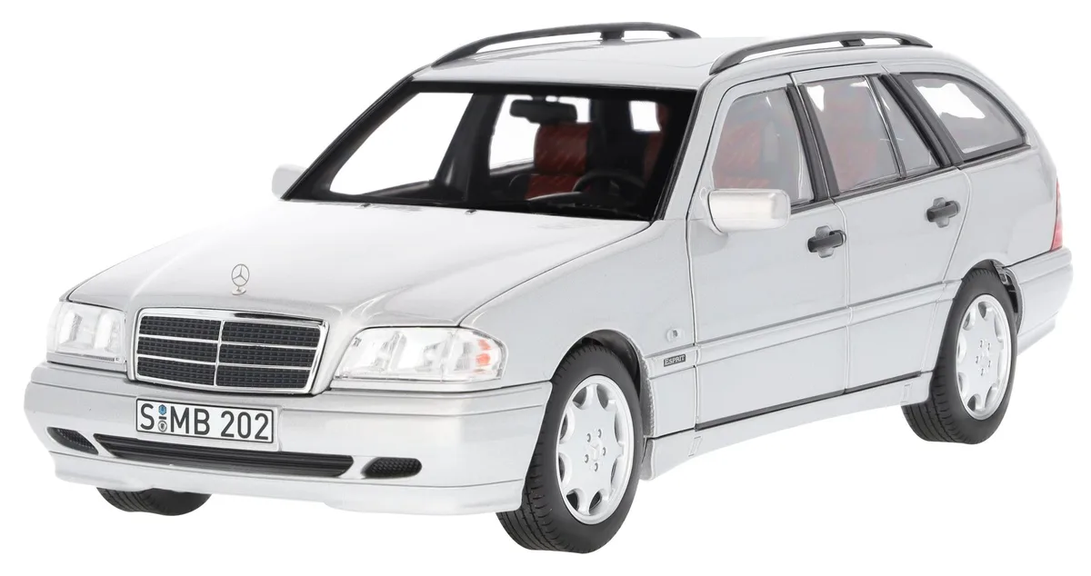1/18 (Norev) MERCEDES-BENZ C 200 T-MODEL (S 202) 1997 (Parlak Gümüş)