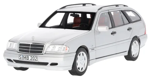 1/18 (Norev) MERCEDES-BENZ C 200 T-MODEL (S 202) 1997 (Parlak Gümüş)