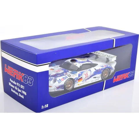 1/18 (Werk83) PORSCHE 911 GT1 WINNER 4H SPA 1996 BOUTSEN,STUCK (Mavi/Beyaz/Kırmızı)