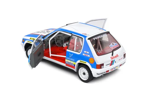 1/18 (Solido) PEUGEOT 205 RALLYE 1,9L – SCHWAB COLLECTION – 1990 (Mavi-Beyaz)