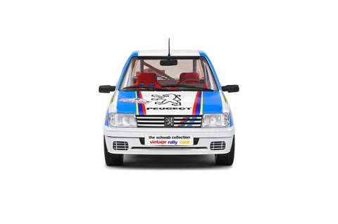 1/18 (Solido) PEUGEOT 205 RALLYE 1,9L – SCHWAB COLLECTION – 1990 (Mavi-Beyaz)
