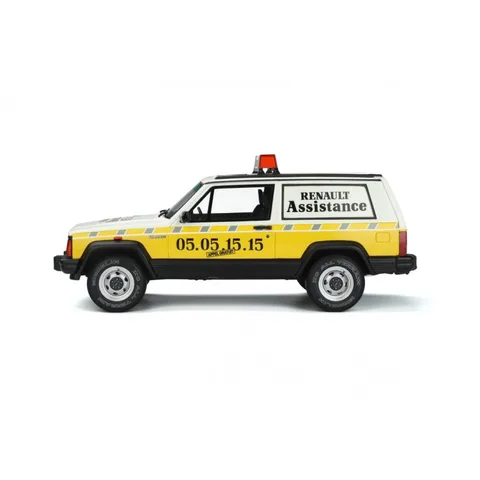 1/18 (Otto models) JEEP CHEROKEE RENAULT ASSISTANCE 1995 (RESİNE MODEL) (Beyaz-Sarı)