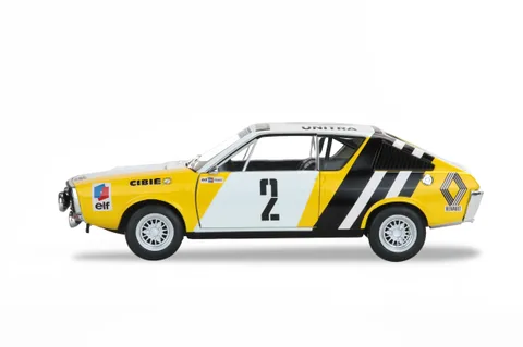 1/18 (Solido) RENAULT 17 RALLYE DE POLOGNE 1976 (Sarı-Beyaz-Siyah)