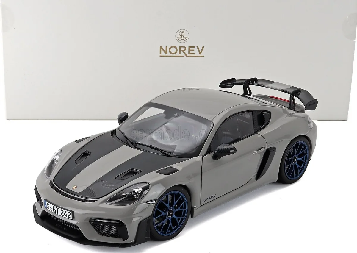 1/18 (Norev) PORSCHE CAYMAN GT4 RS 2023 WEISSACH PACKAGE (Opak açık gri)