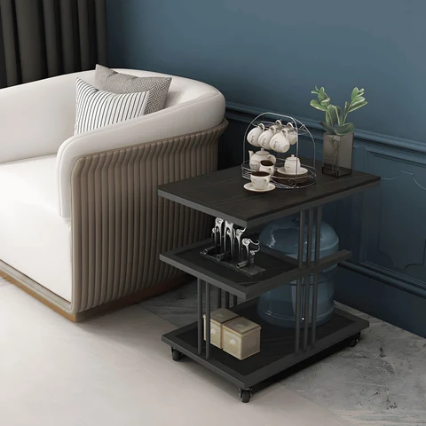 ZGN70379 Modern Metal Tekerlekli Yan Sehpa
