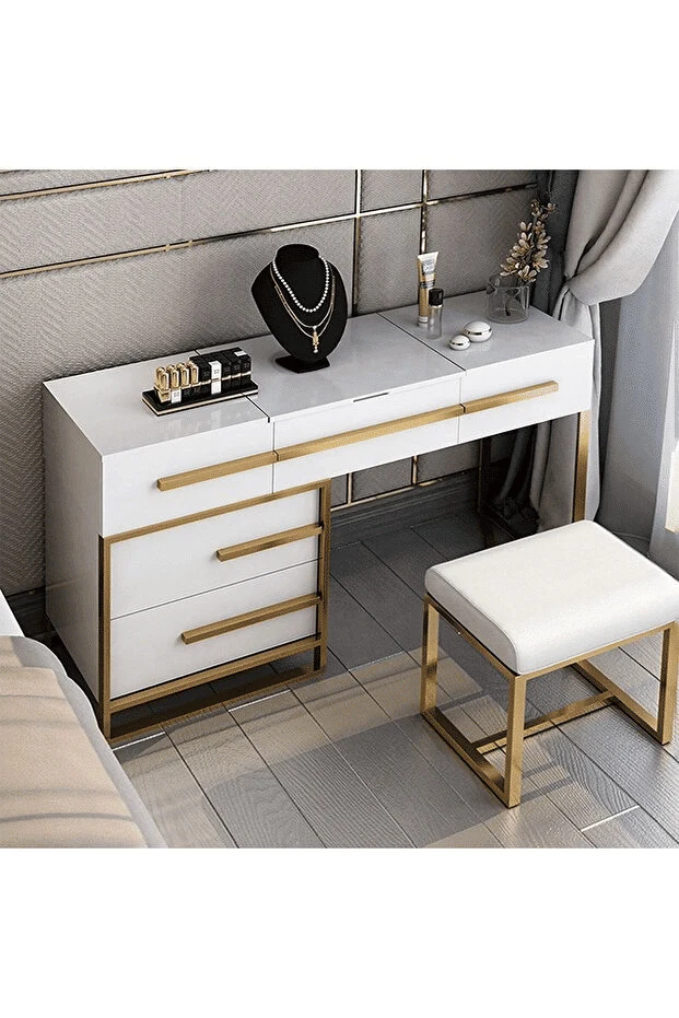 MYJ8640 Metal Makyaj Masası Gold