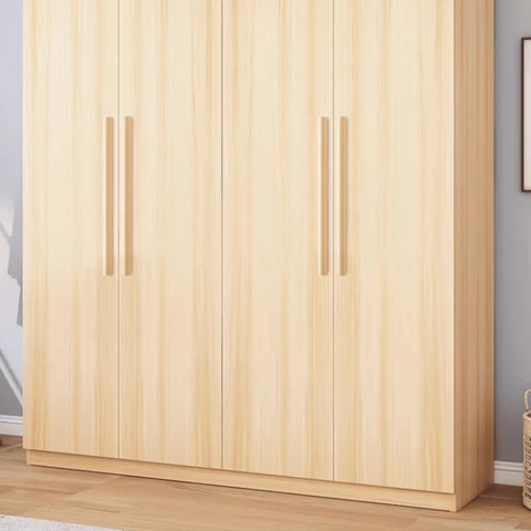 DLP-09 Modern Dikdörtgen Gardırop Ahşap Kapaklı Raflı Askılıklı