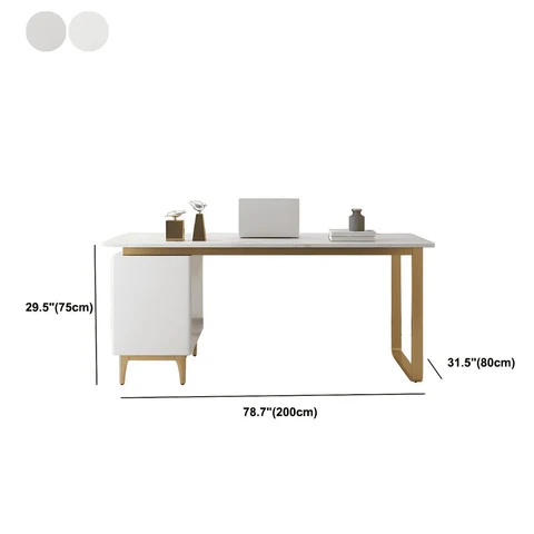 KC-0248 MDF Ofis Masası, 3 Çekmeceli Metal Çalışma Masası