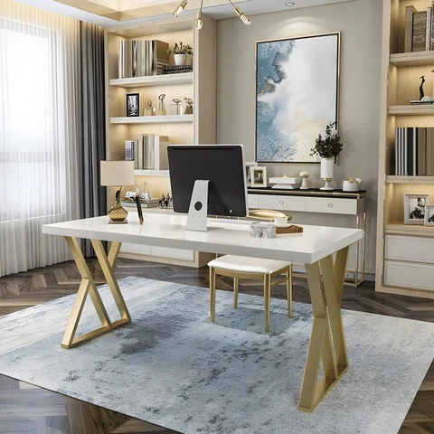 KC-0245 Beyaz MDF Çalışma Masası, Dikdörtgen Ofis Toplantı Masası
