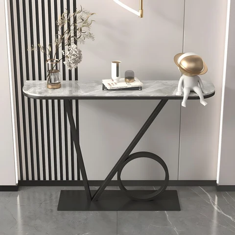 KC-064 Oval Tasarım Metal Dresuar Konsol