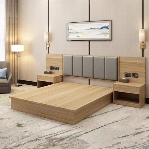 KC-029 Modern Lüks Kral Boyu Çift Kişilik Yatak Seti Otel Yatakları