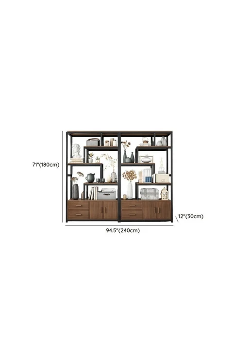 KC-0156 Ahşap Dolap Seti, Modern Saklama ve Kitaplık Ünitesi