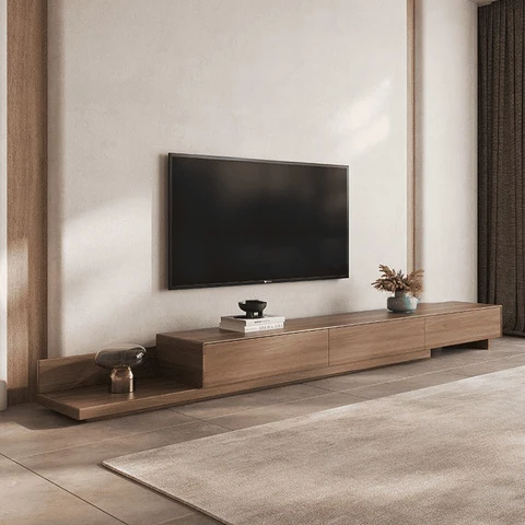 KTV-016 Modern Dikdörtgen TV Sehpası Ahşap 3 Çekmeceli 330 cm