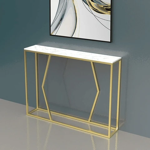 DRS-07 Dikdörtgen Konsol Masa MDF Metal Ayaklı