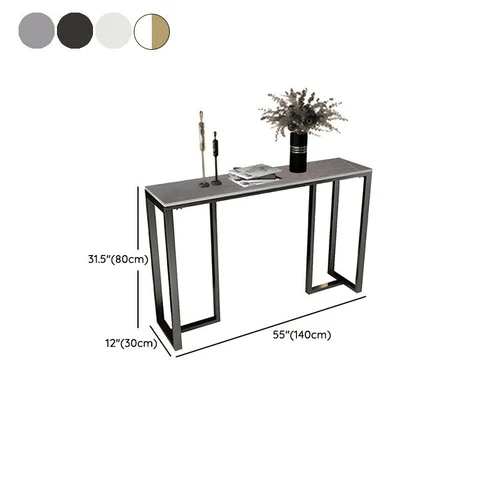DRS-060 Modern Dikdörtgen Konsol Masa MDF Metal Ayaklı