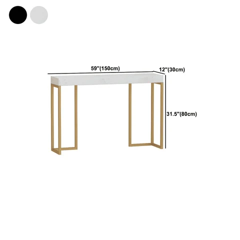 DRS-057 Dikdörtgen Konsol Masa MDF Metal Ayaklı
