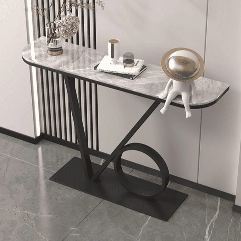 DRS-02 Modern Dikdörtgen Konsol Masa MDF Metal Ayaklı