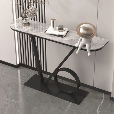 DRS-02 Modern Dikdörtgen Konsol Masa MDF Metal Ayaklı