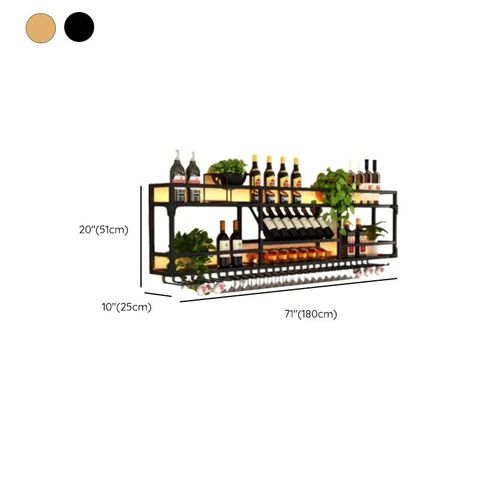 ŞRP- 901Dikdörtgen Şaraplık Metal Duvara Monte