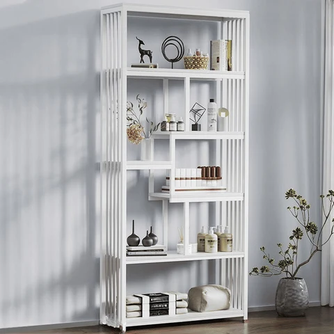 KTP4908 Modern Dikdörtgen Oje Standı Dolabı Metal Raflı