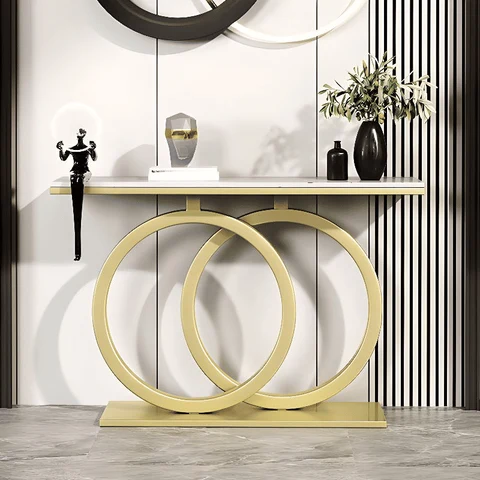 DRS-K5 Dikdörtgen Konsol Masa MDF Metal Ayaklı