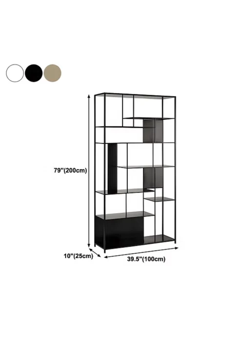 KTP-01 Modern Dikey Kitaplık Metal Raflı
