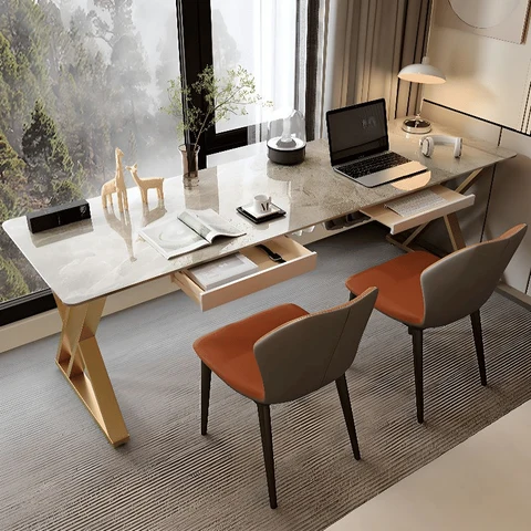 ÇLM9023 Modern Dikdörtgen Çalışma Masası MDF Üstlü Metal Ayaklı