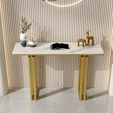 KC-0210 Modern MDF Üstlü Demir Ayaklı Hol Konsol Masası Dresuar